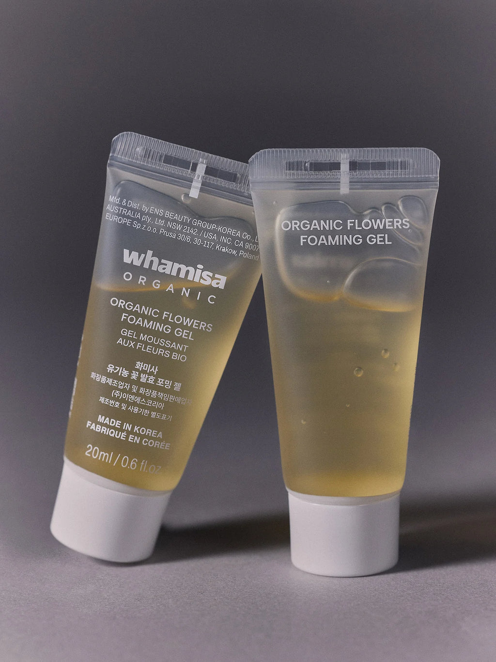 WHAMISA Gel Detergente Schiumogeno Ai Fiori Fermentati Biologici - 200ml