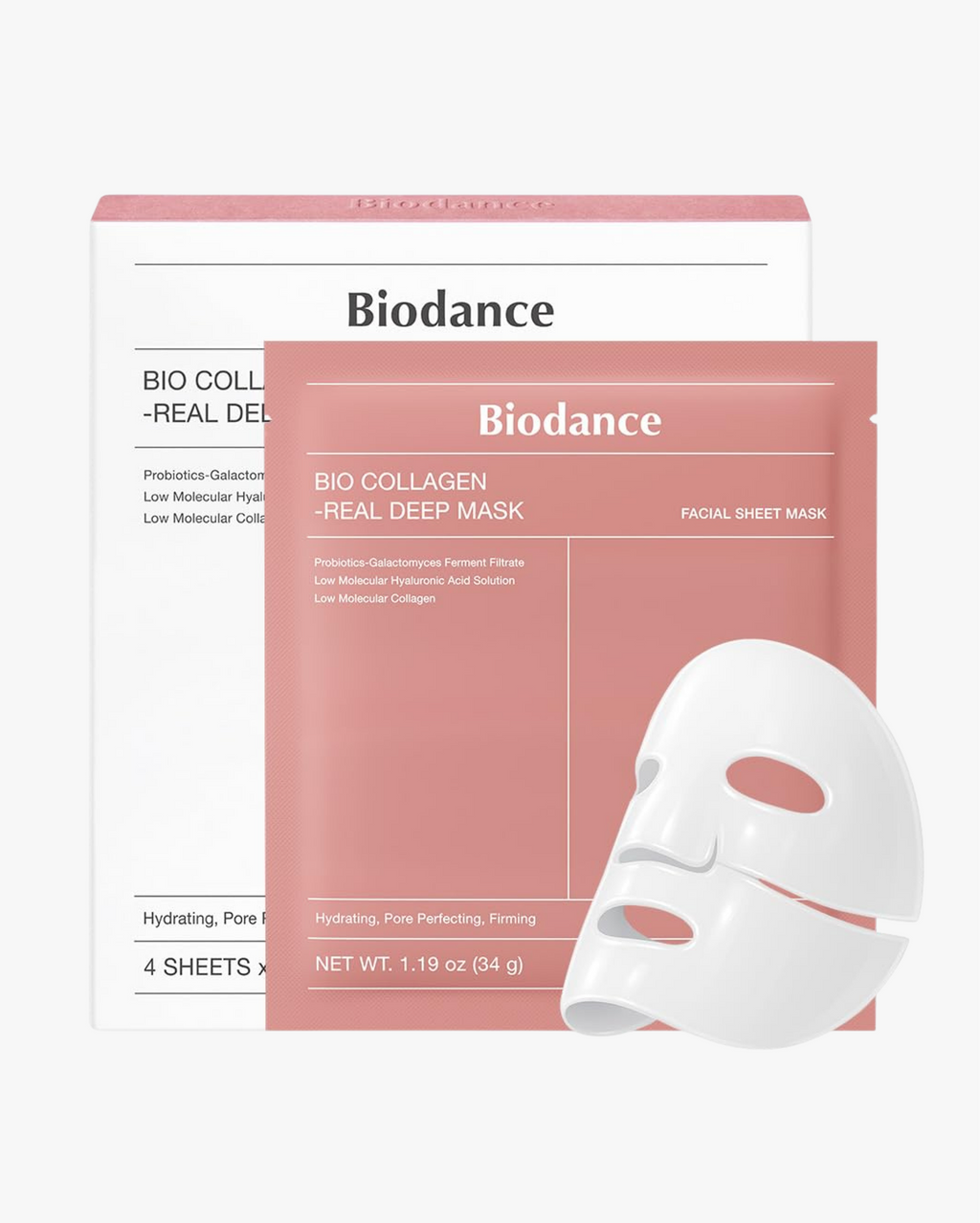 BIODANCE Biocollagene Real Deep Mask, hydrogel mask, pore minimization, improved elasticity