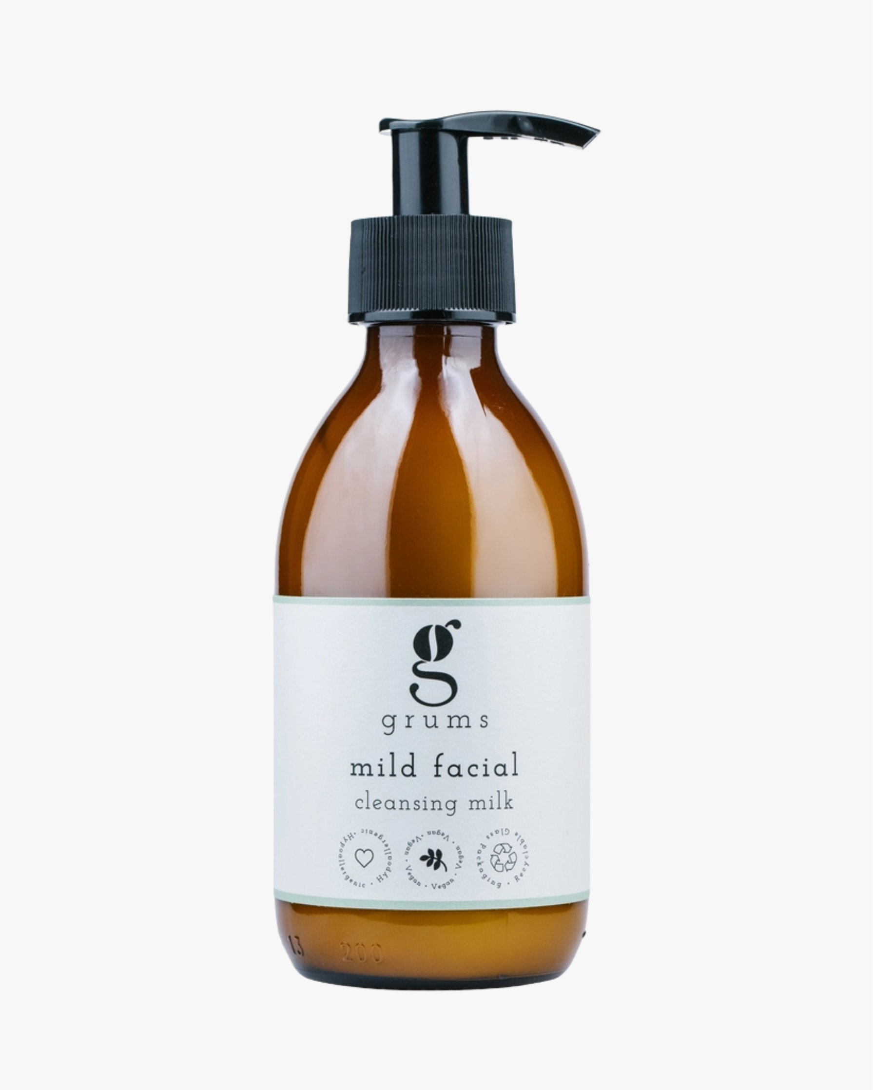 GRUMS Latte Detergente Viso Delicato (200 ml) - Delicato e pH neutro