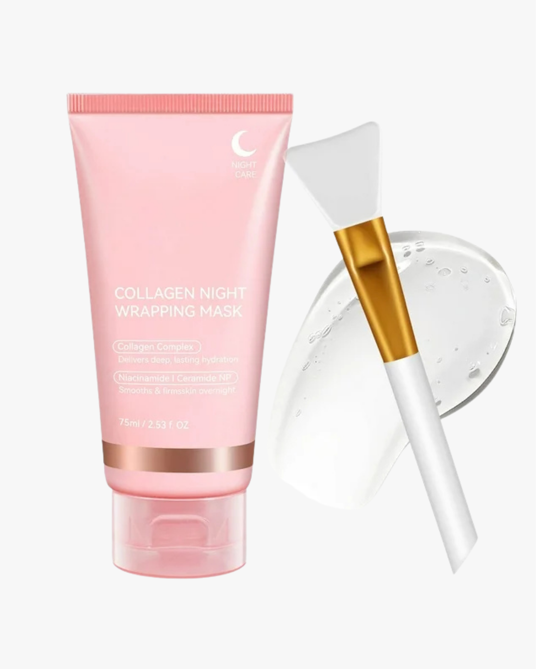 Biocollagen Night Wrapping Peel-Off Mask with Real Collagen | Deep Hydration & Glowing Skin Face Pack | Anti-Aging, Wrinkle-Smoothing Korean Glass Skin Care Mask for Women & Girls