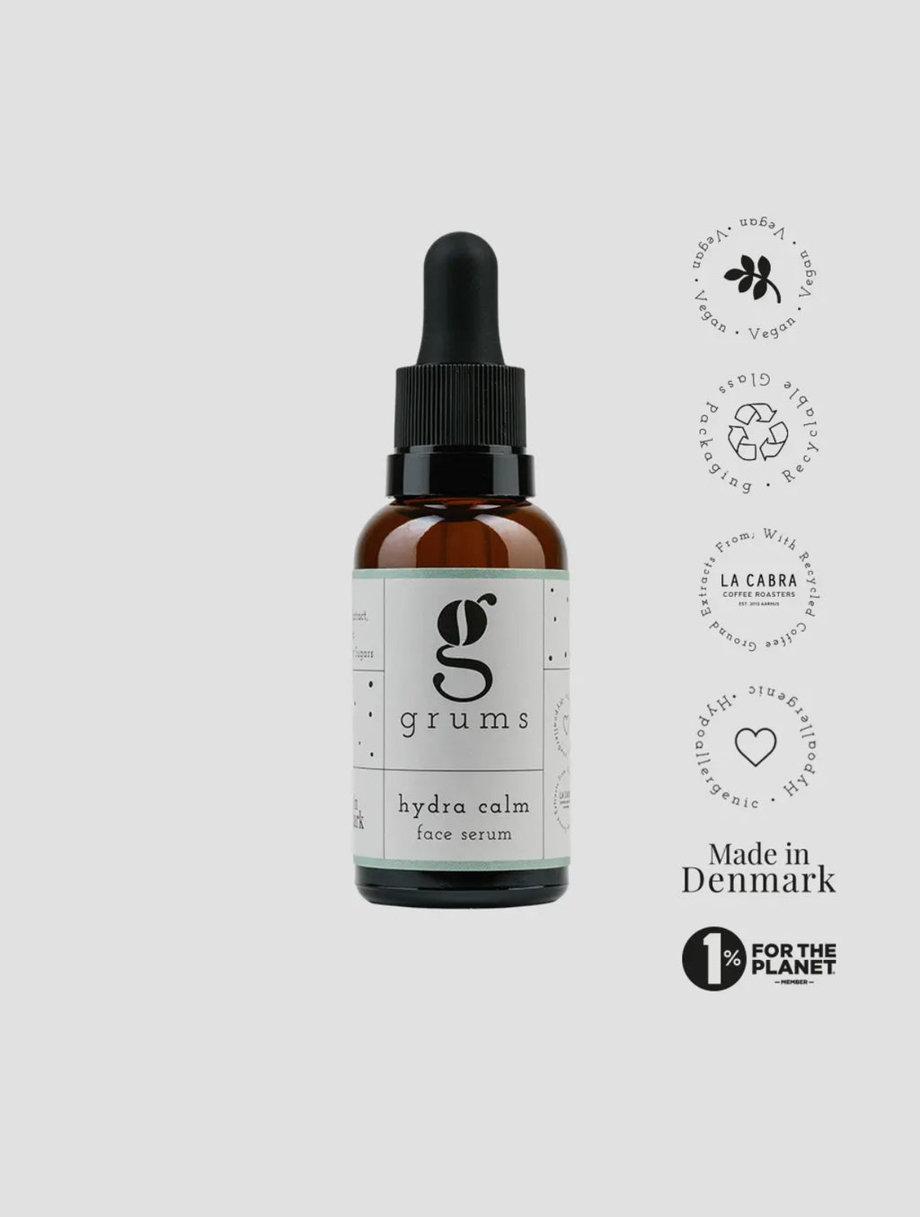 GRUMS Siero Viso Hydra Calm 30 ml - Idratazione e Potenziamento Antiossidante