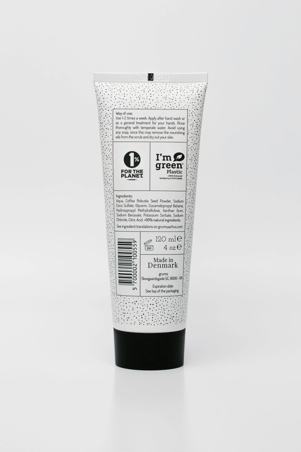 GRUMS Raw Coffee Hand Scrub + Cleanser (120 ml) - Natural Exfoliation