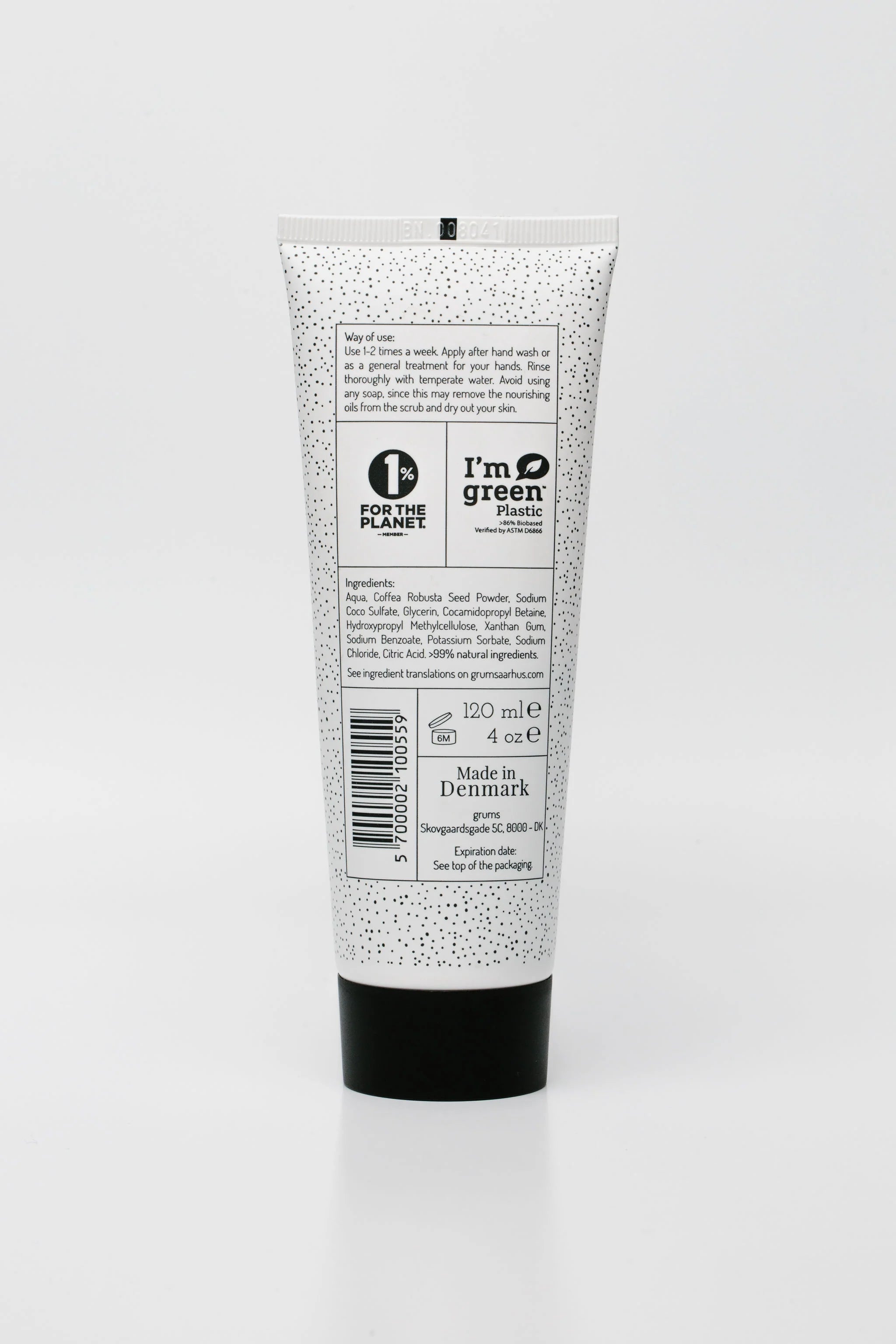 GRUMS Raw Coffee Hand Scrub + Cleanser (120 ml) - Natural Exfoliation
