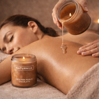 Chocolate massage candle