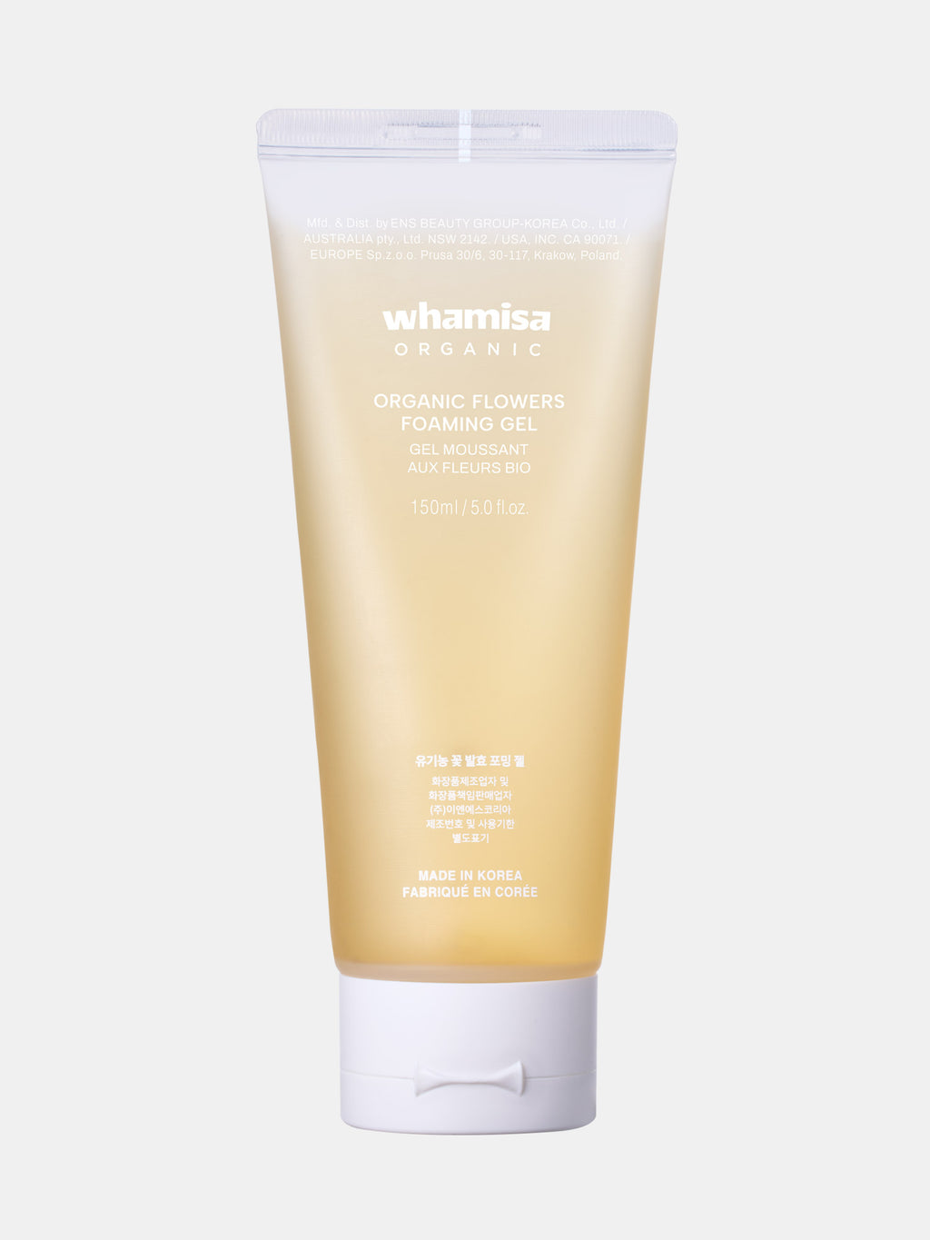 WHAMISA Gel Detergente Schiumogeno Ai Fiori Fermentati Biologici - 200ml